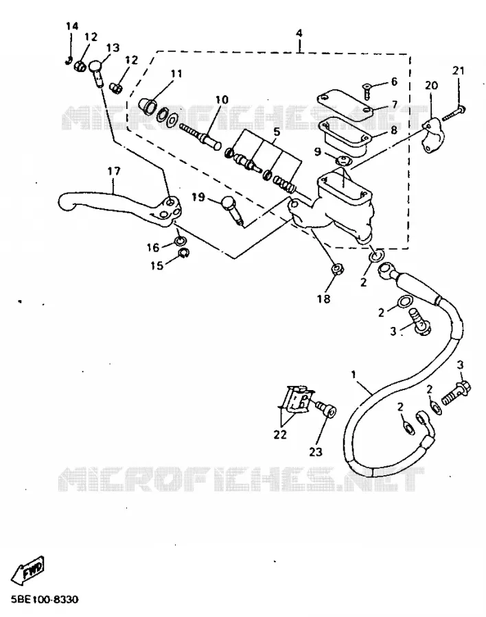 MAITRE CYLINDRE AVANT Yamaha MOTO 400 1998 WRF  WR400F