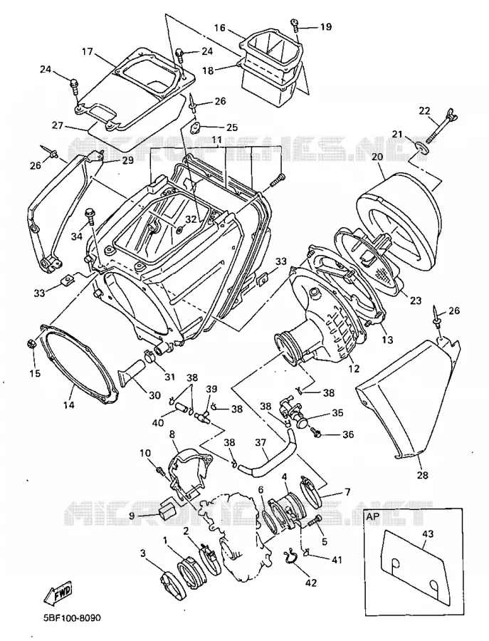 ADMISSION Yamaha MOTO 400 1998 WRF  WR400F
