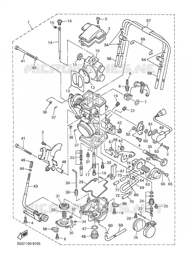 CARBURATEUR Yamaha MOTO 400 1999 WRF  WR400F