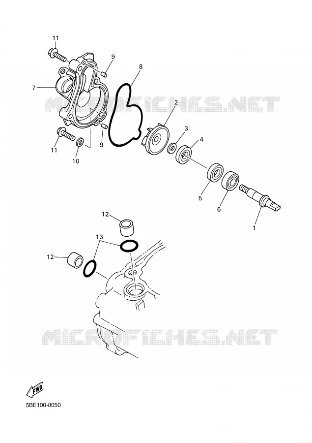POMPE A EAU Yamaha MOTO 400 1999 WRF  WR400F