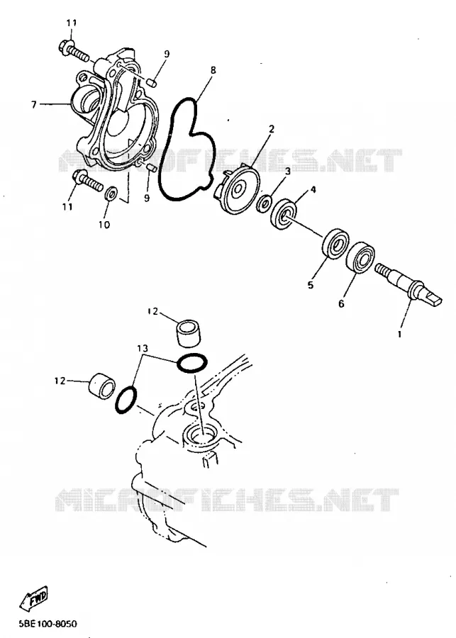 POMPE A EAU Yamaha MOTO 400 1999 WRF  WR400F
