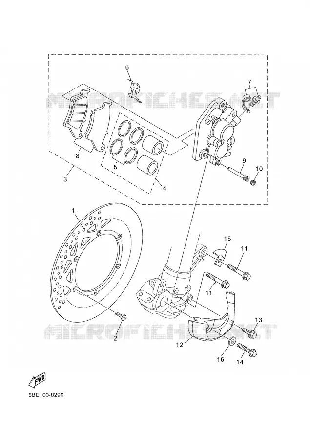 ETRIER DE FREIN AVANT Yamaha MOTO 400 2000 WRF  WR400F