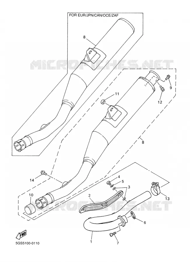 ECHAPPEMENT Yamaha MOTO 400 2000 WRF  WR400F