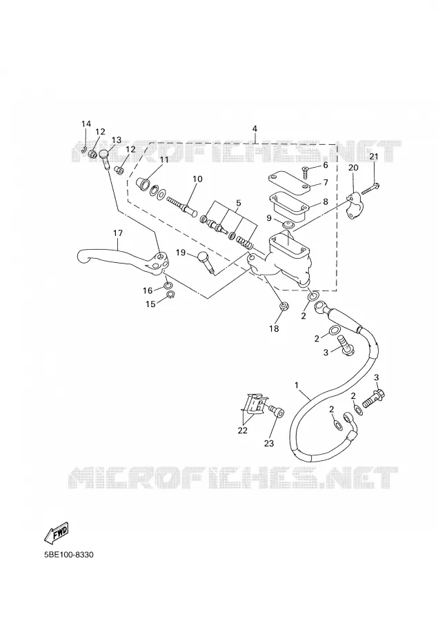 MAITRE CYLINDRE AVANT Yamaha MOTO 400 2000 WRF  WR400F