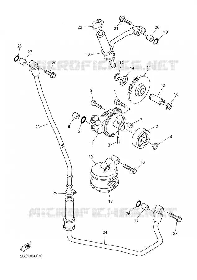 POMPE A HUILE Yamaha MOTO 400 2000 WRF  WR400F