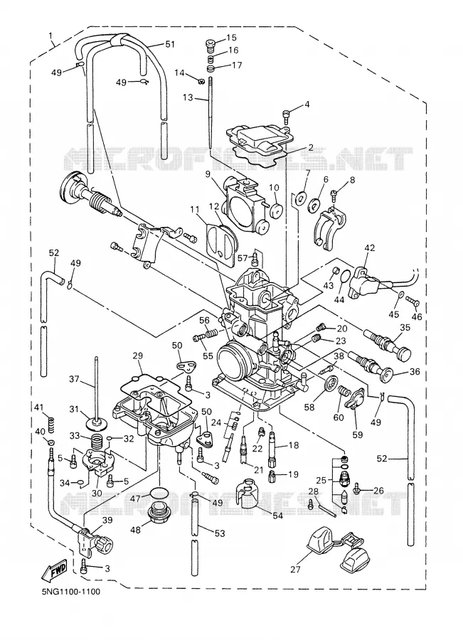 CARBURATEUR Yamaha MOTO 400 2001 WRF  WR400F