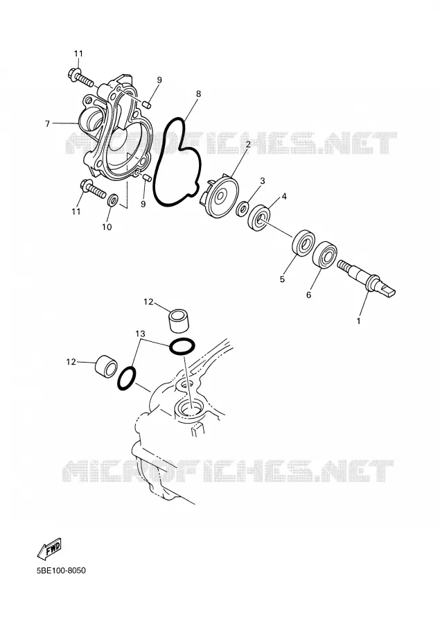 POMPE A EAU / DURITES Yamaha MOTO 400 2002 WRF  WR400F
