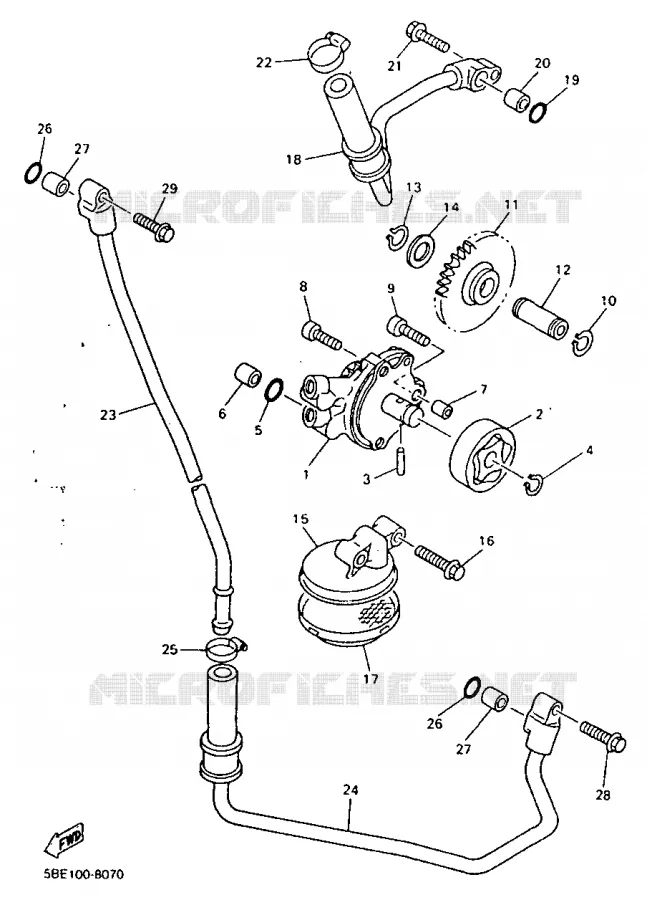 POMPE A HUILE Yamaha MOTO 400 1998 WRF  WR400FK
