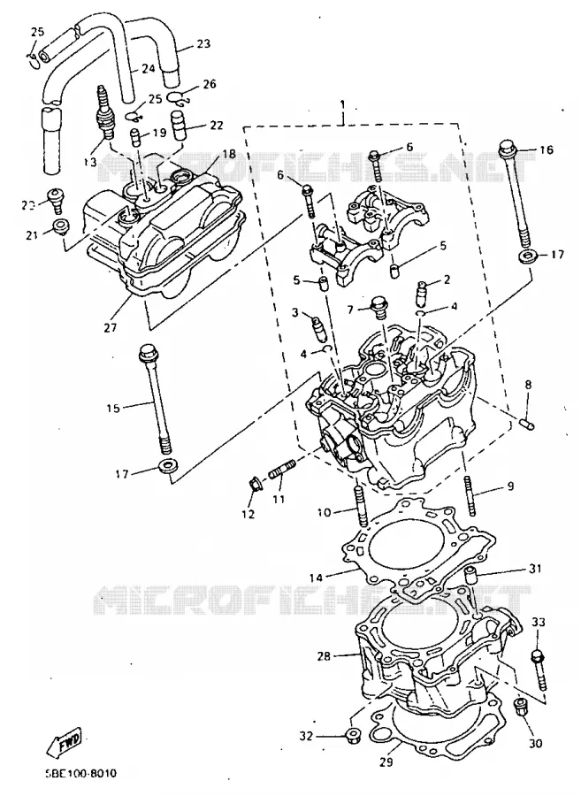 CYLINDRE Yamaha MOTO 400 1999 WRF  WR400FL