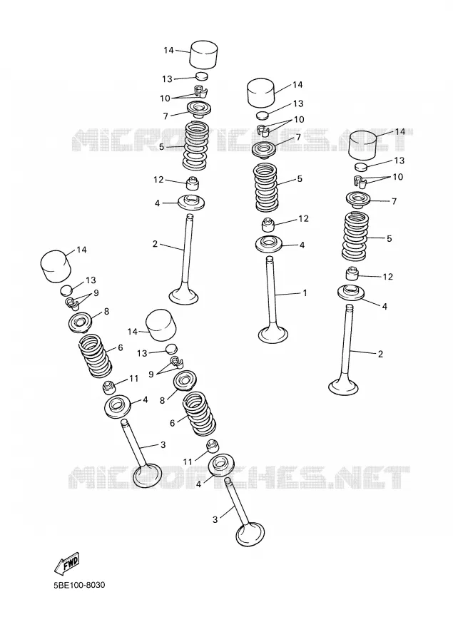 SOUPAPE Yamaha MOTO 450 2003 WRF  WR450F