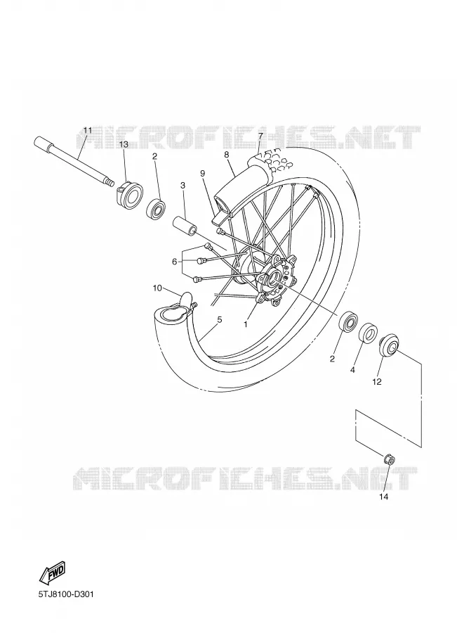 ROUE AVANT Yamaha MOTO 450 2005 WRF  WR450F