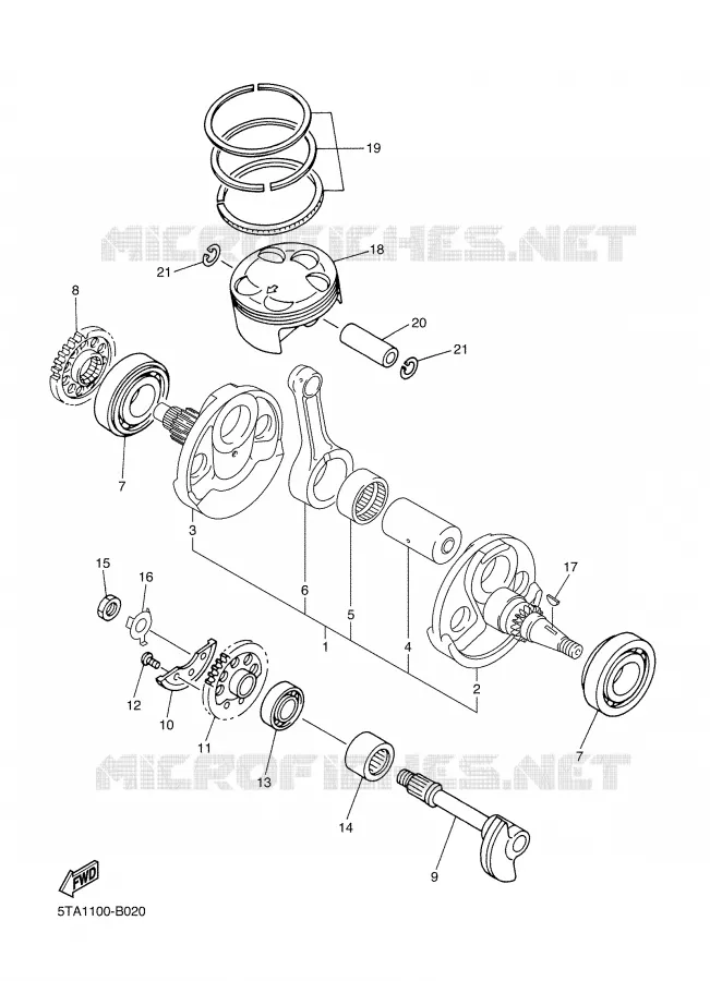 VILEBREQUIN / PISTON Yamaha MOTO 450 2006 WRF  WR450F