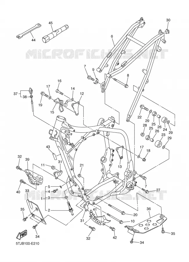 CADRE Yamaha MOTO 450 2006 WRF  WR450F