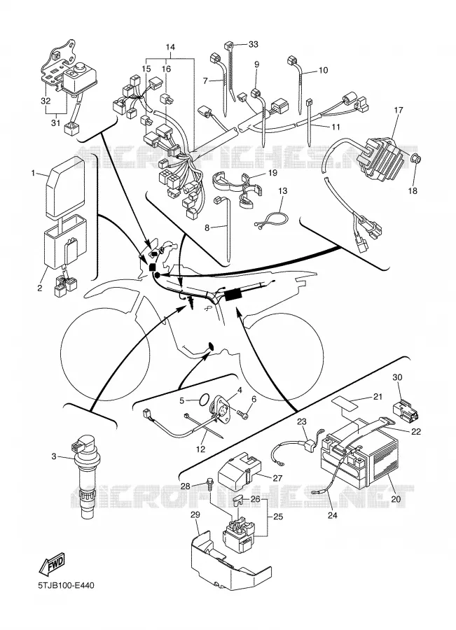 PARTIE ELECTRIQUE 1 Yamaha MOTO 450 2006 WRF  WR450F