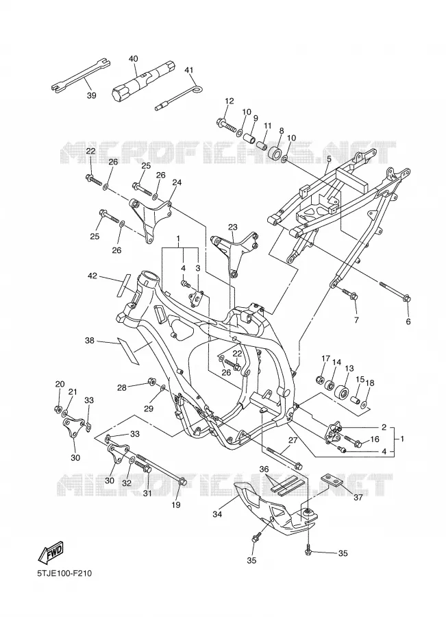 CADRE Yamaha MOTO 450 2007 WRF  WR450F