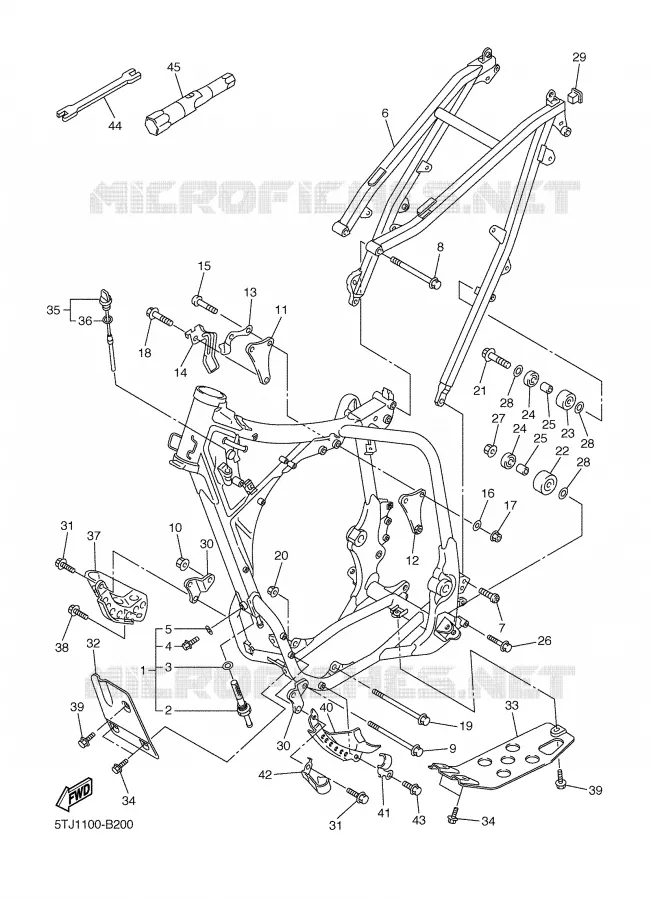 CADRE Yamaha MOTO 450 2003 WRF  WR450FR