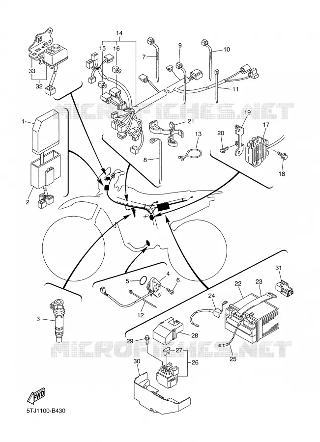 PARTIE ELECTRIQUE 1 Yamaha MOTO 450 2003 WRF  WR450FR