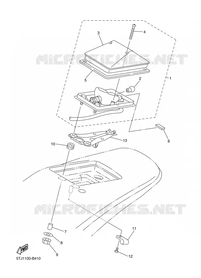 FEU ARRIERE Yamaha MOTO 450 2003 WRF  WR450FR