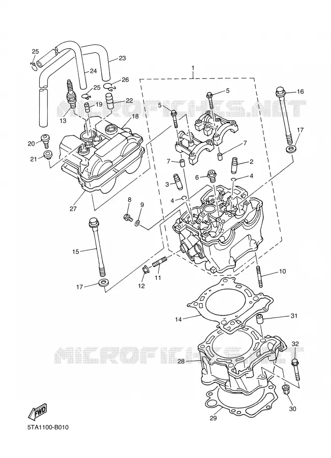 CYLINDRE Yamaha MOTO 450 2003 WRF  WR450FR