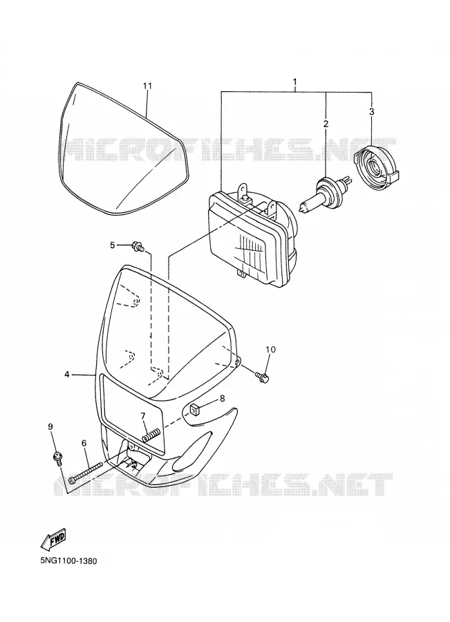 PHARE  Yamaha MOTO 450 2003 WRF  WR450FR