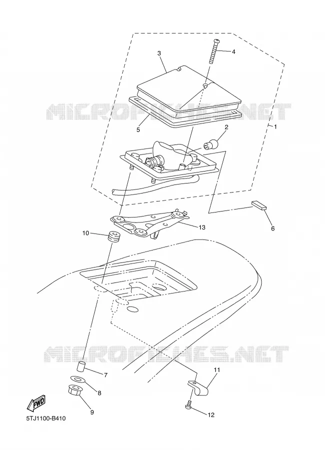FEU ARRIERE Yamaha MOTO 450 2004 WRF  WR450FS