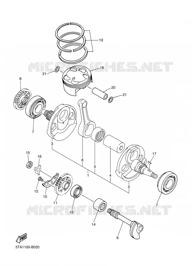 VILEBREQUIN / PISTON Yamaha MOTO 450 2006 WRF  WR450FV
