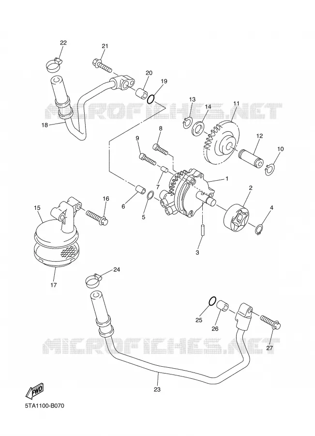 POMPE A HUILE Yamaha MOTO 450 2006 WRF  WR450FV