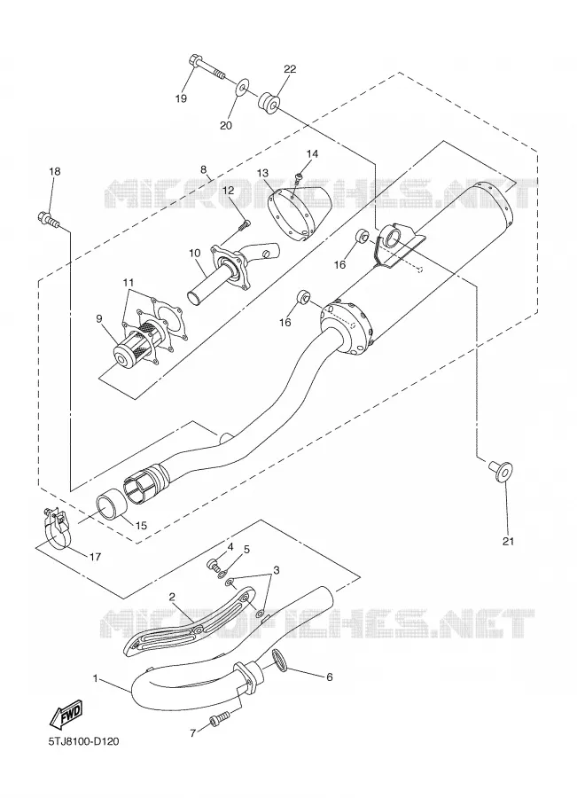 ECHAPPEMENT Yamaha MOTO 450 2006 WRF  WR450FV