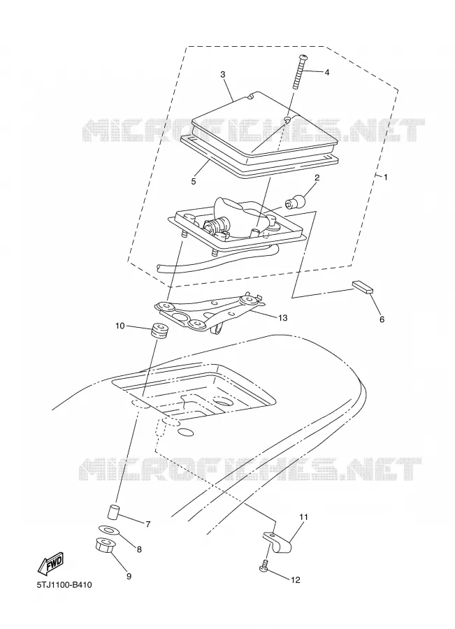 FEU ARRIERE Yamaha MOTO 450 2006 WRF  WR450FV