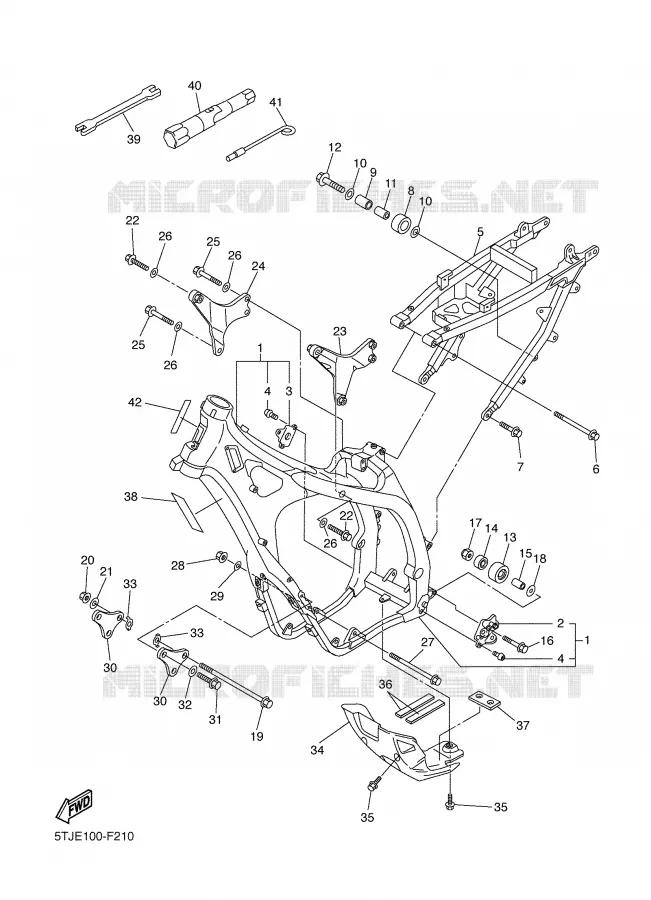 CADRE Yamaha MOTO 450 2007 WRF  WR450FW
