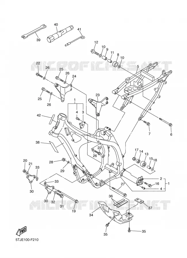 CADRE Yamaha MOTO 450 2007 WRF  WR450FW