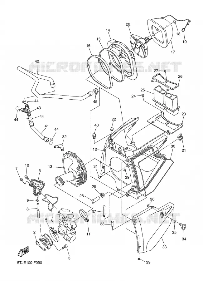 ADMISSION Yamaha MOTO 450 2007 WRF  WR450FW