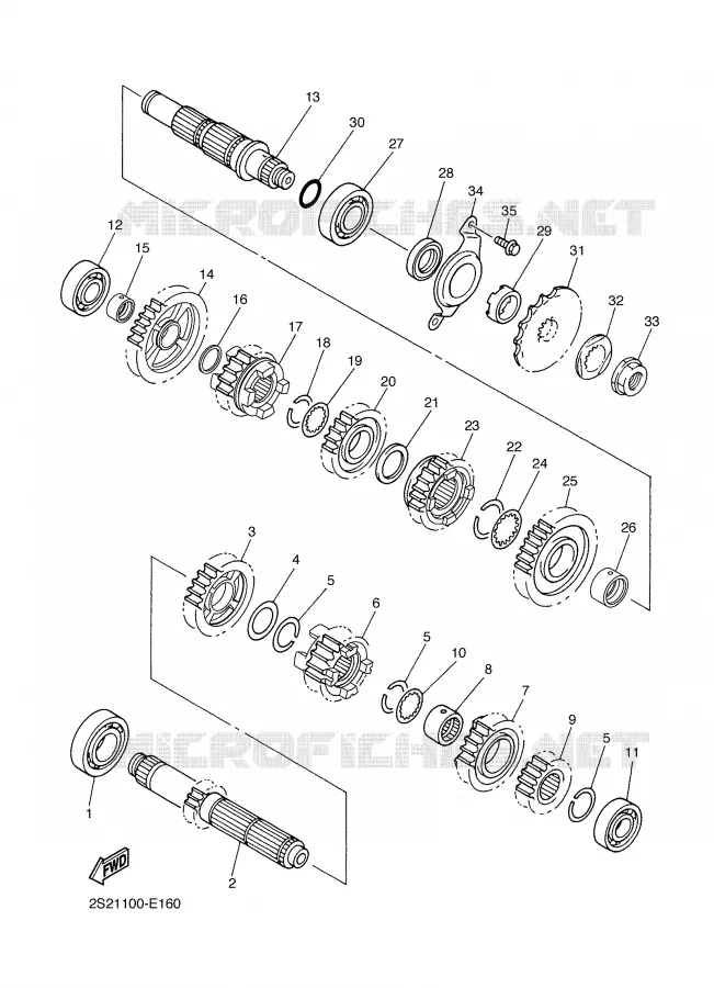 TRANSMISSION Yamaha MOTO 450 2007 WRF  WR450FW