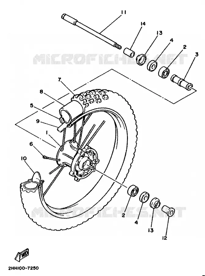 ROUE AVANT Yamaha MOTO 500 1992 WRZ  WR500ZD