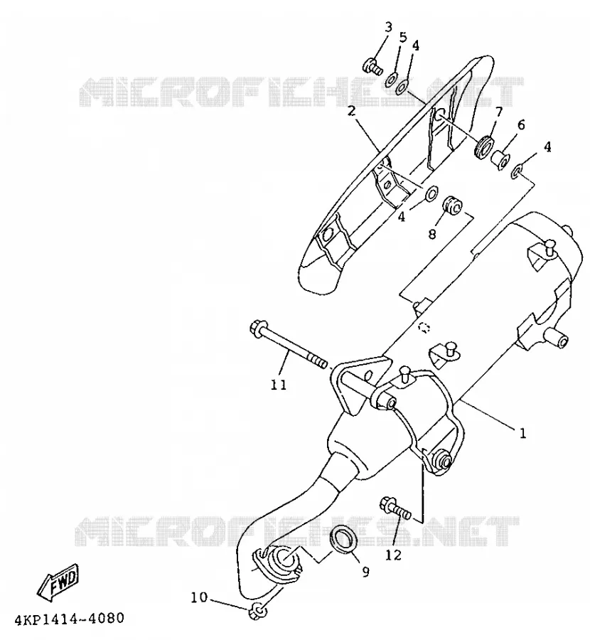 ECHAPPEMENT Yamaha SCOOTER 125 1996 XC  XC125