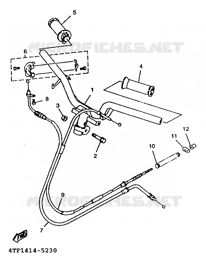 GUIDON ET CABLES Yamaha SCOOTER 125 1996 XC  XC125