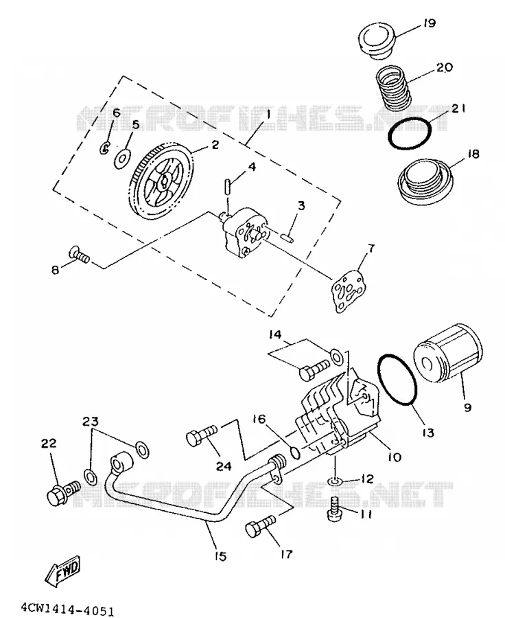 POMPE A HUILE Yamaha SCOOTER 125 1996 XC  XC125