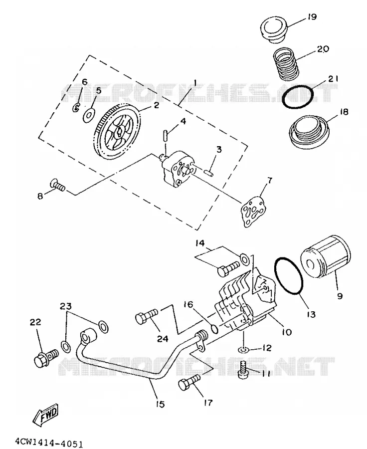 POMPE A HUILE Yamaha SCOOTER 125 1996 XC  XC125