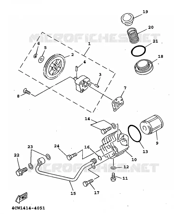 POMPE A HUILE Yamaha SCOOTER 125 1998 XC  XC125