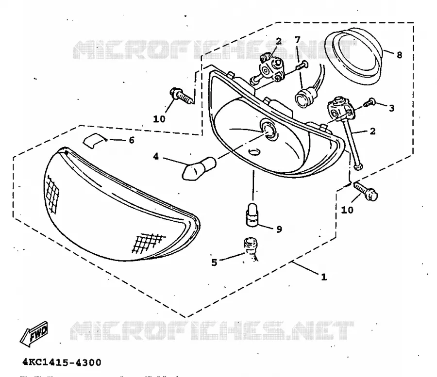 PHARE  Yamaha SCOOTER 125 1998 XC  XC125