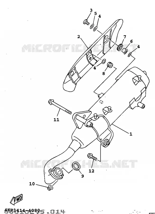 ECHAPPEMENT Yamaha SCOOTER 125 1998 XC  XC125