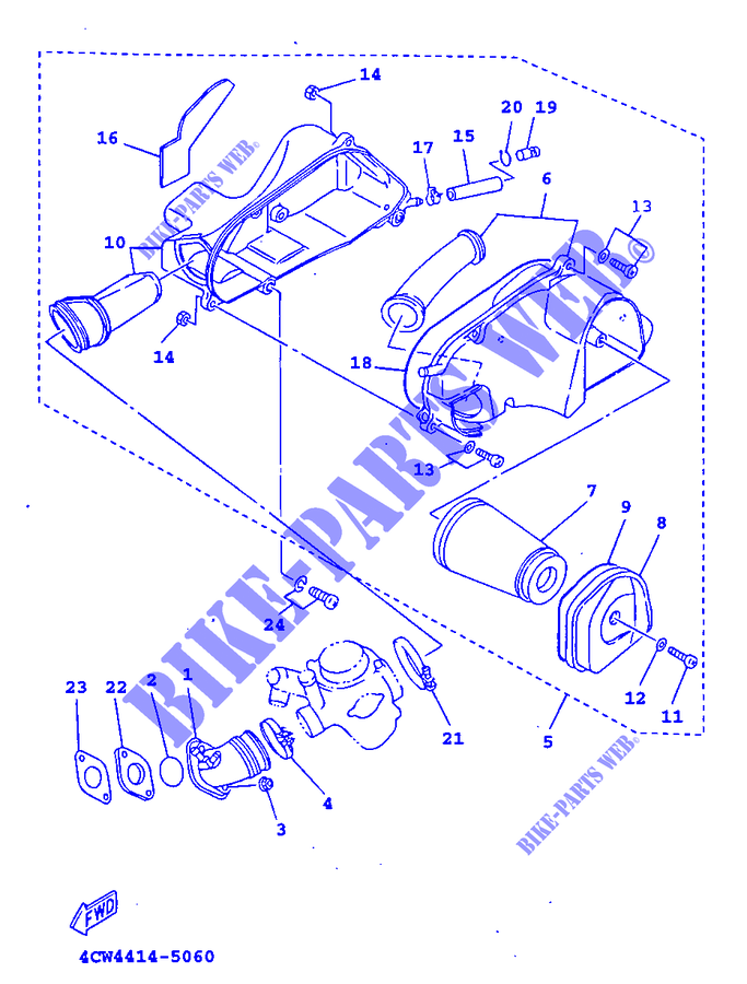 ADMISSION pour Yamaha XC125 de 1998