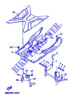 SUPPORT / REPOSE PIEDS pour Yamaha XC125 de 1999