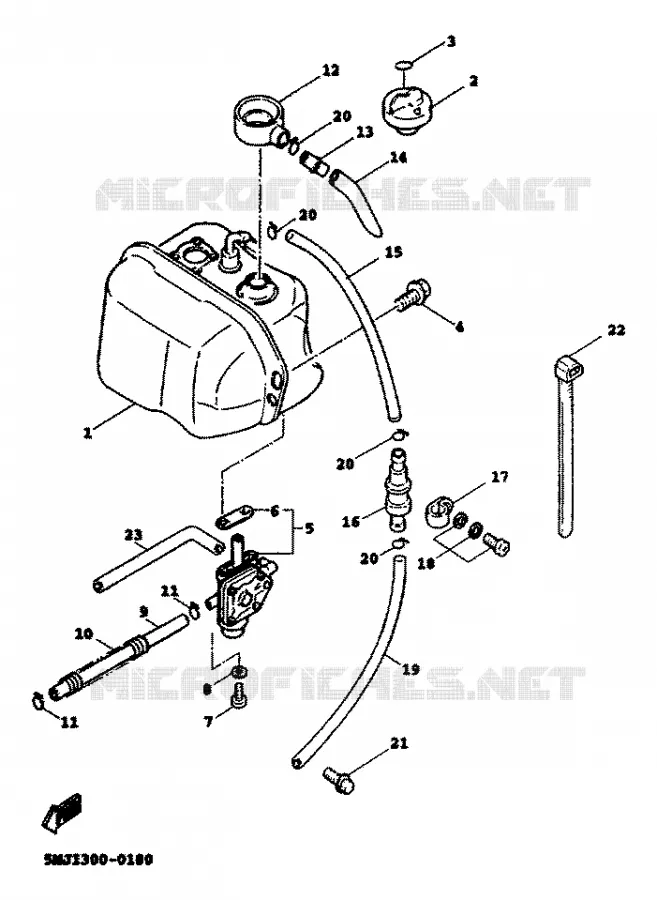 RESERVOIR A ESSENCE Yamaha SCOOTER 125 2000 FLAME  XC125