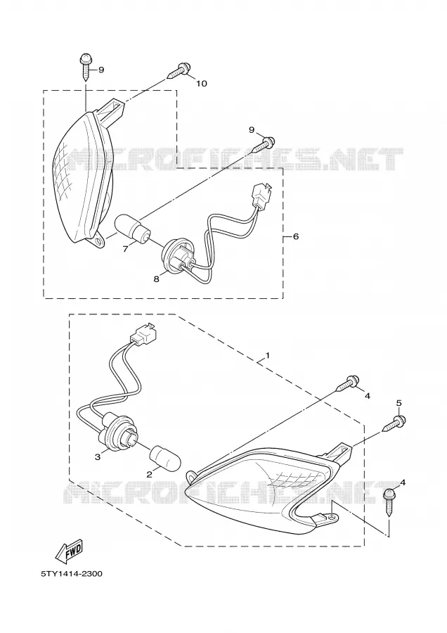 CLIGNOTANT Yamaha SCOOTER 125 2005 CYGNUS  XC125