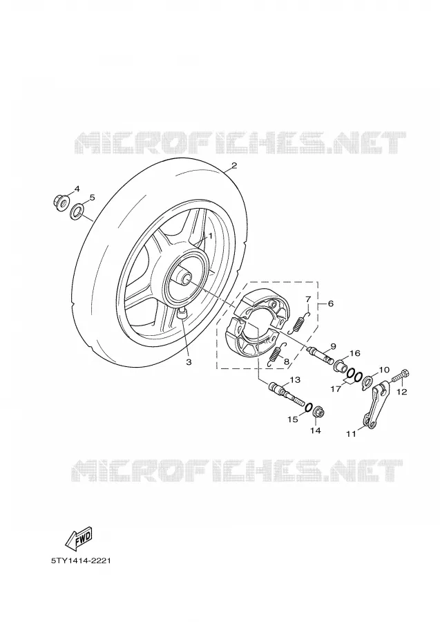 ROUE ARRIERE Yamaha SCOOTER 125 2008 CYGNUS  XC125