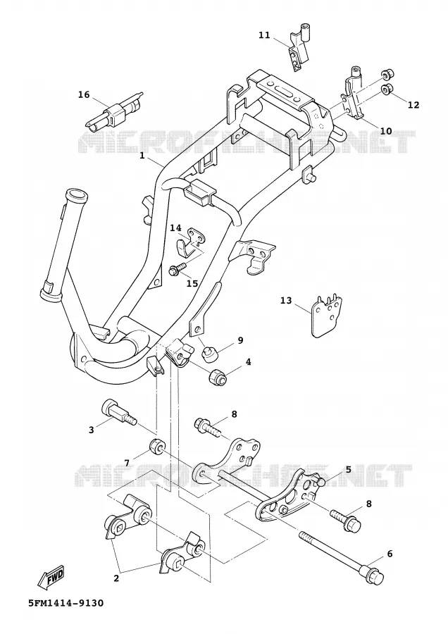CADRE Yamaha SCOOTER 125 2000 CYGNUS  XC125FD