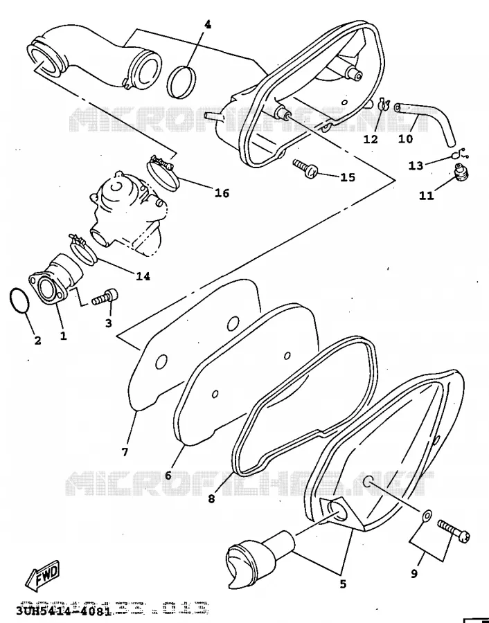ECHAPPEMENT Yamaha SCOOTER 150 1997 FLY ONE  XC150E