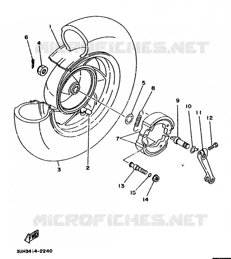 ROUE ARRIERE Yamaha SCOOTER 150 1997 XC  XC150I