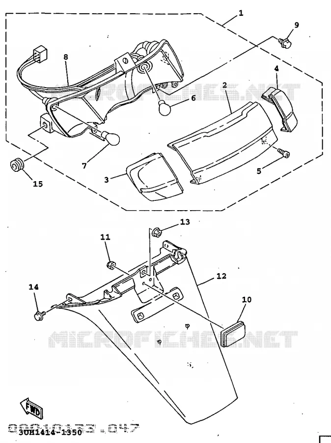 FEU ARRIERE Yamaha SCOOTER 150 1997 XC  XC150I
